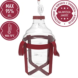 Vīna demižons, viegls, neplīstošs, ar siksnām, 25 L – photo 5