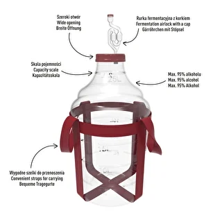 Vīna demižons, viegls, neplīstošs, ar siksnām, 25 L – photo 4