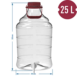 Nesaplīstoša 25 L damadžana ar rokturi un krāniņu – photo 12