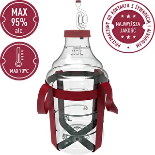 Vīna demižons, viegls, neplīstošs, ar nesšanas siksnām, 20 L – photo 5