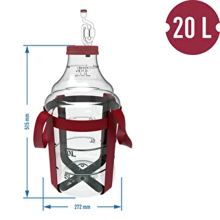 Vīna demižons, viegls, neplīstošs, ar nesšanas siksnām, 20 L – photo 6