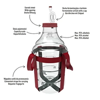Vīna demižons, viegls, neplīstošs, ar nesšanas siksnām, 20 L – photo 4