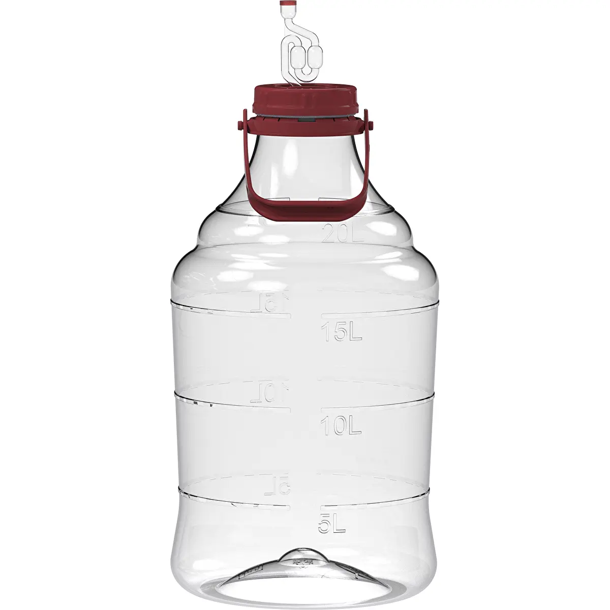 Viegls, neplīstošs vīna balons ar rokturi, 20 L