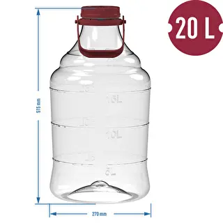 Viegls, neplīstošs vīna balons ar rokturi, 20 L – photo 5