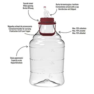 Viegls, neplīstošs vīna balons ar rokturi, 20 L – photo 3