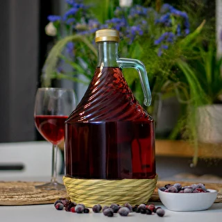 Demižons Dama 2 l pītā apvalkā, ar skrūvējamu vāciņu – photo 3