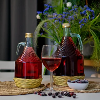 Demižons Dama 2 l pītā apvalkā, ar skrūvējamu vāciņu – photo 4