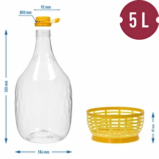 Damadžāna Dama 5 l PET, ar skrūvējamu vāciņu, rokturi un groziņu – photo 6