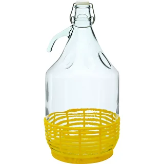 Demižons Dama 5 l - plastmasas grozs, stiepļu mehāniskā aizdare – photo 1