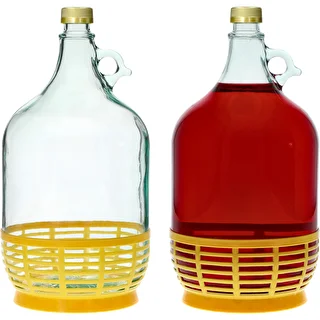 Demižons Dama 5 l ar skrūvējamu vāciņu un plastmasas grozu – photo 3