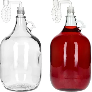 Dama 5 L ar skrūvējamu vāciņu, korķi un fermentācijas caurulīti (hidroslēgu), 4 gab. – photo 4