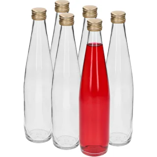 Kluba pudele 500 ml ar zelta skrūvējamo vāciņu, komplekts 6 gab. – photo 3