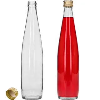 Kluba pudele 500 ml ar zelta skrūvējamo vāciņu, komplekts 6 gab. – photo 4