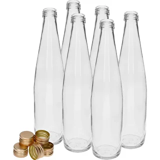 Kluba pudele 500 ml ar zelta skrūvējamo vāciņu, komplekts 6 gab. – photo 2