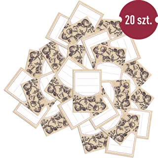 Pašlīmējošas etiķetes 60 x 90 mm pudelēm un burkām, augļu skice - 20 gab. – photo 3