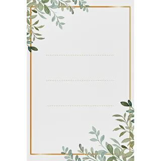 Pašlīmējošas etiķetes 60 x 90 mm pudelēm, burkām, dāvanām, floristisks motīvs - 20 gab.