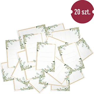 Pašlīmējošas etiķetes 60 x 90 mm pudelēm, burkām, dāvanām, floristisks motīvs - 20 gab. – photo 3