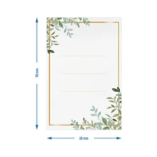 Pašlīmējošas etiķetes 60 x 90 mm pudelēm, burkām, dāvanām, floristisks motīvs - 20 gab. – photo 4