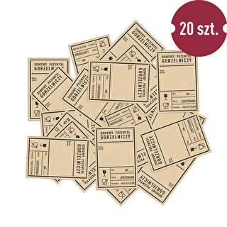 Pašlīmējošas etiķetes 60x90 mm pudelēm, degvīnam, PRL, 20 gab. – photo 3