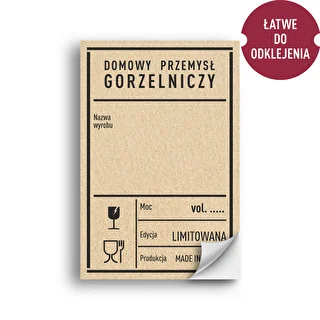 Pašlīmējošas etiķetes 60x90 mm pudelēm, degvīnam, PRL, 20 gab. – photo 2
