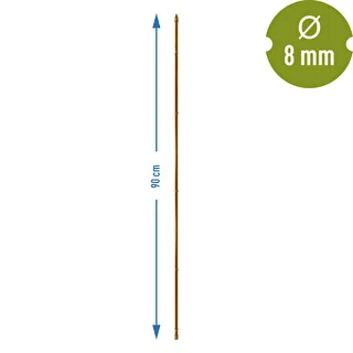 Pārklāts tērauda augu balsts bambusa formā, 90 cm x 8 mm – photo 3