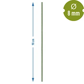 Dārza mietiņi Bioogród – pārklāts tērauds, 0,9 m, fi 8 mm, 10 gab. – photo 3