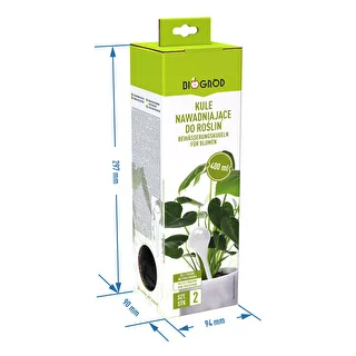 Laistīšanas bumbas augiem, melnas matētas, 400 ml, 2 gab. – photo 4