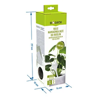 Laistīšanas bumbas augiem, caurspīdīgi melnas, 400 ml, 2 gab. – photo 6