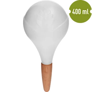Laistīšanas bumba augiem, balta matēta ar keramikas kājiņu, 400 ml – photo 2