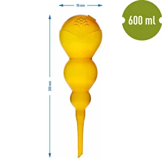 Trīskameru (trīskārša) laistīšanas bumba, caurspīdīgi dzeltena, 600 ml – photo 5