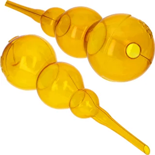 Trīskameru (trīskārša) laistīšanas bumba, caurspīdīgi dzeltena, 600 ml – photo 2