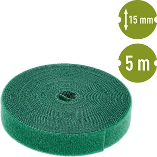 Dārza lente ar lipekļiem, zaļa, 15 mm x 5 m – photo 2