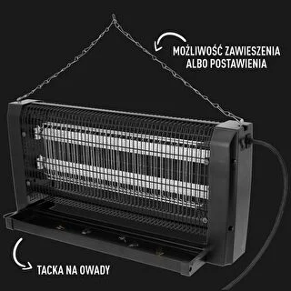 UVA kukaiņu iznīcināšanas lampa 20 W, melna – photo 5