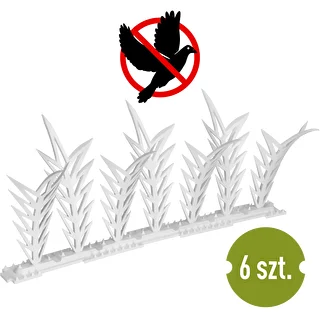 Sloksnes ar tapām putnu atbaidīšanai, dekoratīvas, baltas - no plastmasas, 6 gab. – photo 1