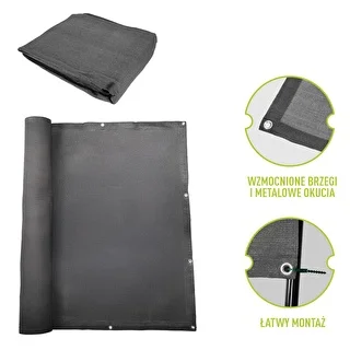 Ēnošanas tīkls (80%, 140 g/m2) 1,5 x 5 m, grafīta krāsas – photo 6