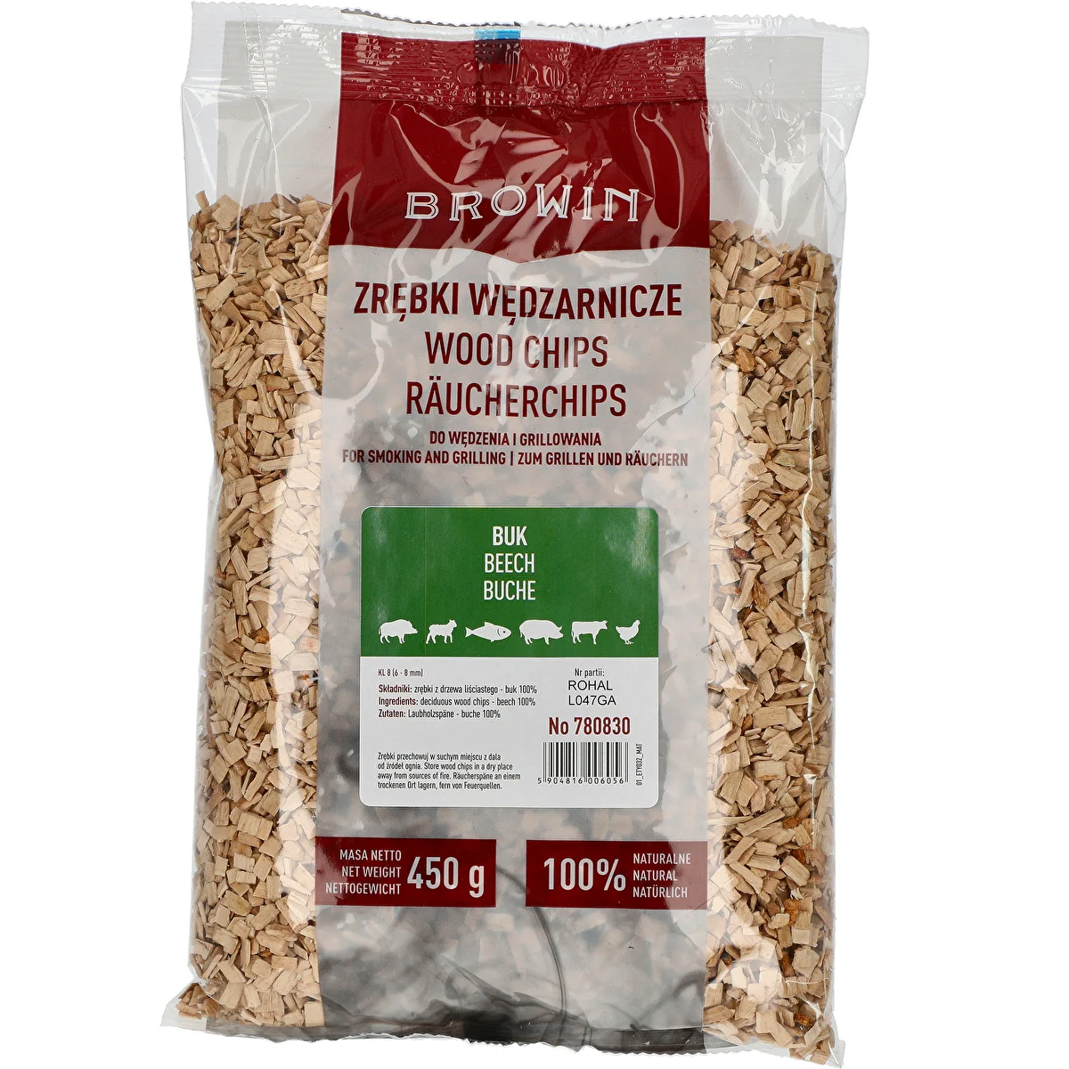Šķelda kūpināšanai/grilēšanai, buka, 450 g, kl. 8