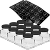 Komplekts 12 x 120 ml burkas + 30 etiķešu garšvielu marķēšanai ['uzlīmes garšvielām', ' etiķetes burkām', ' etiķetes konteineriem', ' uzlīmes garšvielu konteineriem', ' uzlīmes garšaugiem', ' melnas uzlīmes garšvielām', ' pašlīmējošas etiķetes garšvielām', ' uzlīmes burkām', ' burkas', ' mazas burkas', ' burciņa', ' stikla burka', ' stikla burkas', ' burka ar vāciņu', ' burkas garšvielām', ' burka garšaugiem', ' 120 ml burka']