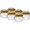 Zema 200 ml burciņa - ar zelta vāciņu fi 82/6, 6 gab. ['zema burciņa', ' stikla burciņa', ' 200 ml burciņa', ' vāciņš Twist-off', ' burciņa ievārījumam', ' uzglabāšanas trauks', ' mājas konservi', ' burciņa siļķēm', ' burciņa salātiem', ' burciņa desertam']