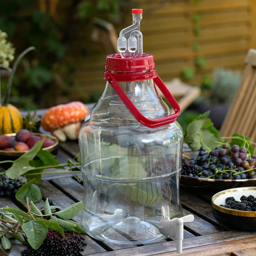 10 L demižons ar rokturi un krāniņu - 15