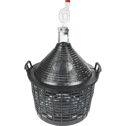 20 L vīna demižons plastmasas grozā - 3