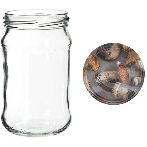 300 ml burkas ar krāsainiem vāciņiem fi 66 - 6 gab. - 5