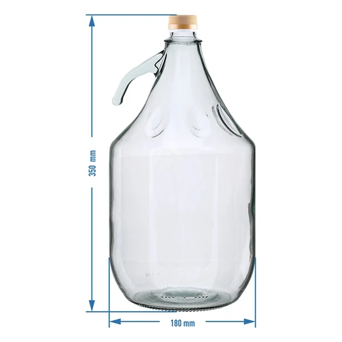 5 L Dama demižons ar skrūvējamu vāciņu - bez groza - 4