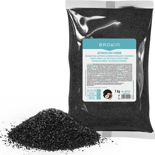 Activated Duo Carbon — akmeņogļu (minerālās) un kokosriekstu aktīvās ogles maisījums, 1 kg, uz 60 L - 2