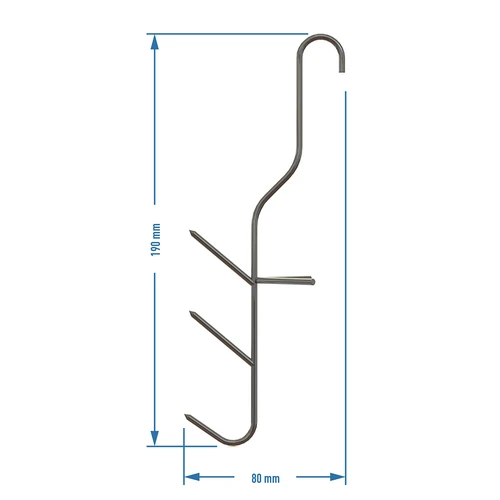 Āķi zivju kūpināšanai - trīskāršie, 5 gab. - 3