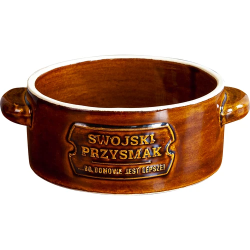 Akmens masa - trauks cūku taukiem, apaļš ar vāku,1 l - 2