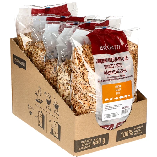 Alkšņa šķelda kūpināšanai/grilēšanai, 450 g, kl. 8 - 2