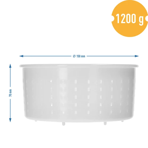 Apaļa siera forma Ø15 x 7 cm uz 1200 g - 7