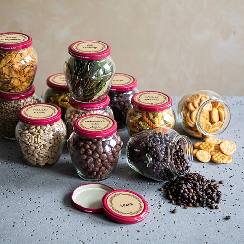 Apaļas etiķetes Ø 66,5 mm vāciņiem/burkām - 20 gab. - 5