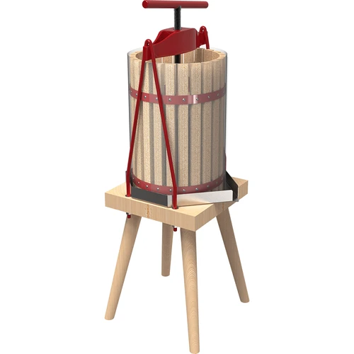 Augļu rāmja prese – ar koka grozu, 10 L - 3