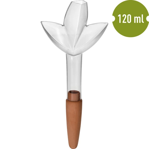 Augu laistītājs – caurspīdīga lapiņa ar keramikas kājiņu, 120 ml - 2